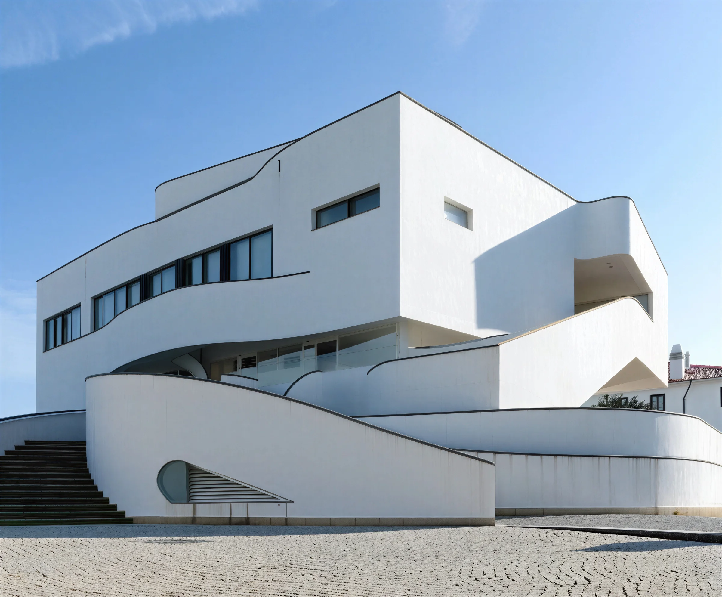 Vue architecturale d&rsquo;un immeuble de bureaux